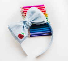 Load image into Gallery viewer, Sandy Headband - Light Blue Apples
