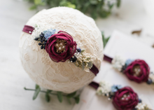 Load image into Gallery viewer, Singed Flower  Nylon Headband -Autumn Afternoon
