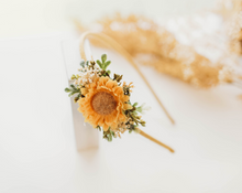 Load image into Gallery viewer, Sunflower Floral Headband - Gold
