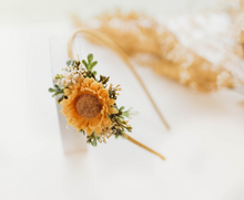 Load image into Gallery viewer, Sunflower Floral Headband - Gold
