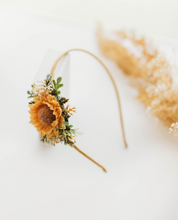 Load image into Gallery viewer, Sunflower Floral Headband - Gold
