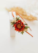 Load image into Gallery viewer, Sunflower Floral Headband - Rust
