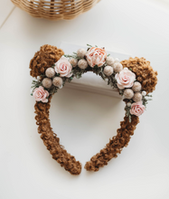Load image into Gallery viewer, KIKI Bear Headband - Brown Pink

