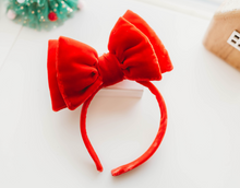 Load image into Gallery viewer, The Monroe Headband - Christmas Red Velvet
