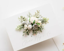 Load image into Gallery viewer, Elliot - White &amp; Silver Hair Clip
