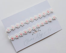 Load image into Gallery viewer, Pink Daisies Lace Headband - Double Boho
