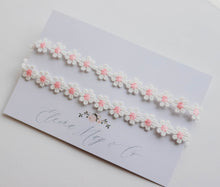 Load image into Gallery viewer, Pink Daisies Lace Headband - Double Boho
