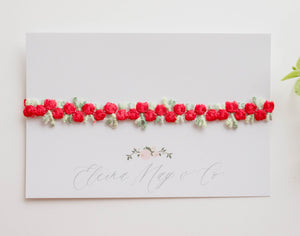 Red Roses Lace Headband