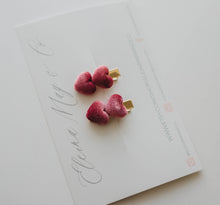 Load image into Gallery viewer, Heart Velvet Raspberry - Small Clip SET

