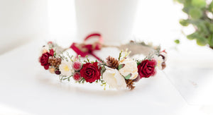 PREORDER - Diana Crown - Red and Off white