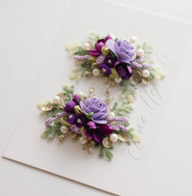 Load image into Gallery viewer, Lilac Floral Clip Set
