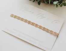 Load image into Gallery viewer, Petite Fleur Gold Lace Headband
