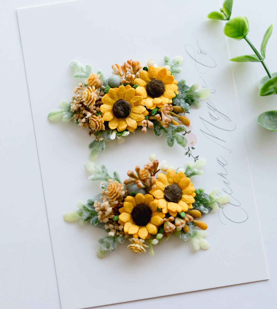 Sunflowers - Floral Clip Set