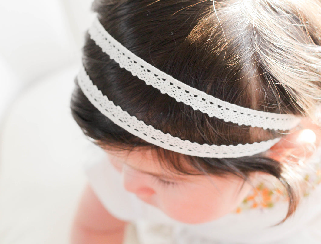 Ophelia Ivory Lace Headband