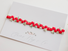 Load image into Gallery viewer, Red Roses Lace Headband
