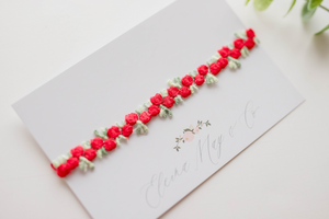 Red Roses Lace Headband