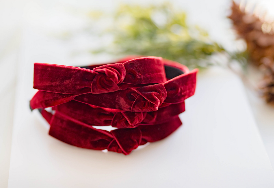 Wine Velvet Headband