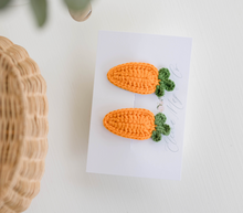 Load image into Gallery viewer, Crochet Carrot Pigtails - Snaps

