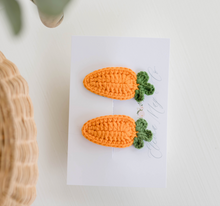 Load image into Gallery viewer, Crochet Carrot Pigtails - Snaps
