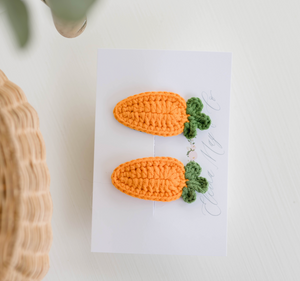 Crochet Carrot Pigtails - Snaps