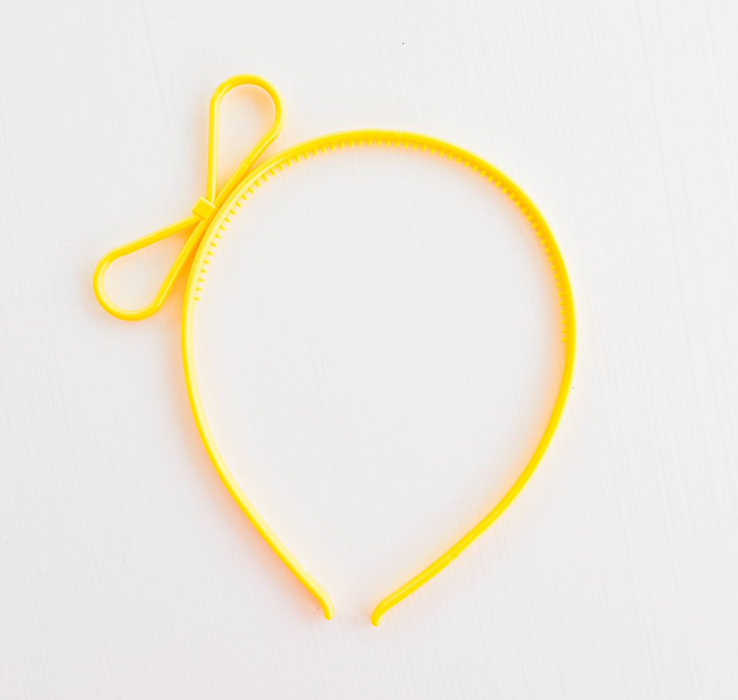 Betty Bow Headband - Yellow