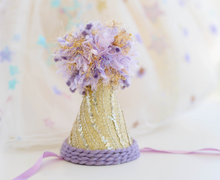 Load image into Gallery viewer, Purple and Gold Party Hat
