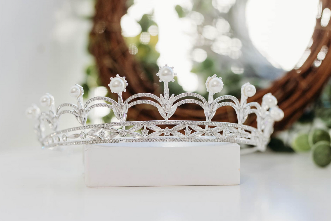 Helena - Silver Rhinestone Crown