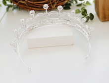 Load image into Gallery viewer, Helena - Silver Rhinestone Crown
