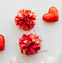 Load image into Gallery viewer, Pom Pom Pigtail Set - Valentines
