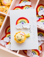 Load image into Gallery viewer, Rainbow and Sunny Sun - Crochet Clips
