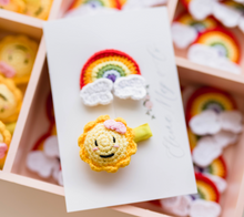 Load image into Gallery viewer, Rainbow and Sunny Sun - Crochet Clips
