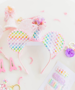Mouse Ears - Pastel Rainbow Hearts
