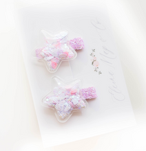 Load image into Gallery viewer, Star Seashells - Lavender Clip Set
