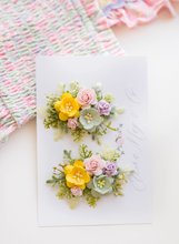 Load image into Gallery viewer, Sofia Floral Clips - Cherry Blossom Yellow
