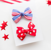 Load image into Gallery viewer, Mini Olivia Bow Set - America the Beautiful -PREORDER

