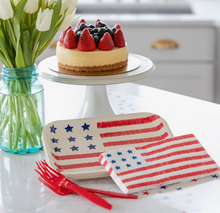 Load image into Gallery viewer, American Flag Paper Guest Towel Napkin
