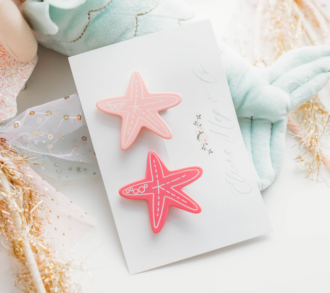Starfish Clip SET of 2 - Candy