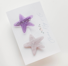 Load image into Gallery viewer, Starfish Clip SET of 2 - Plum

