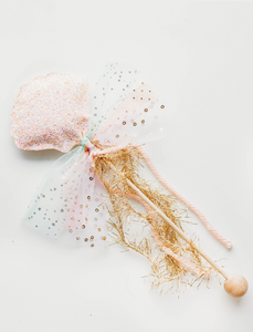 Seashell  Wand - Glitter Pink Confetti